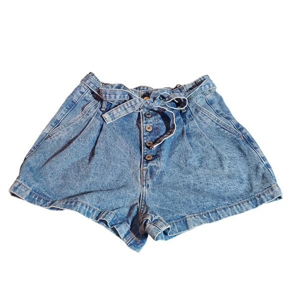 Abercrombie & Fitch Natural Rise Short Women's Size 29 / 8 Button Fly with Belt - Picture 2 of 15